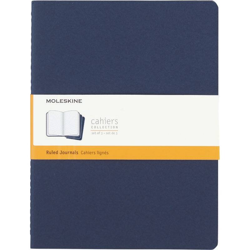 Notizheft Cahier XL 19x25cm VE=3 Stück liniert schwarz
