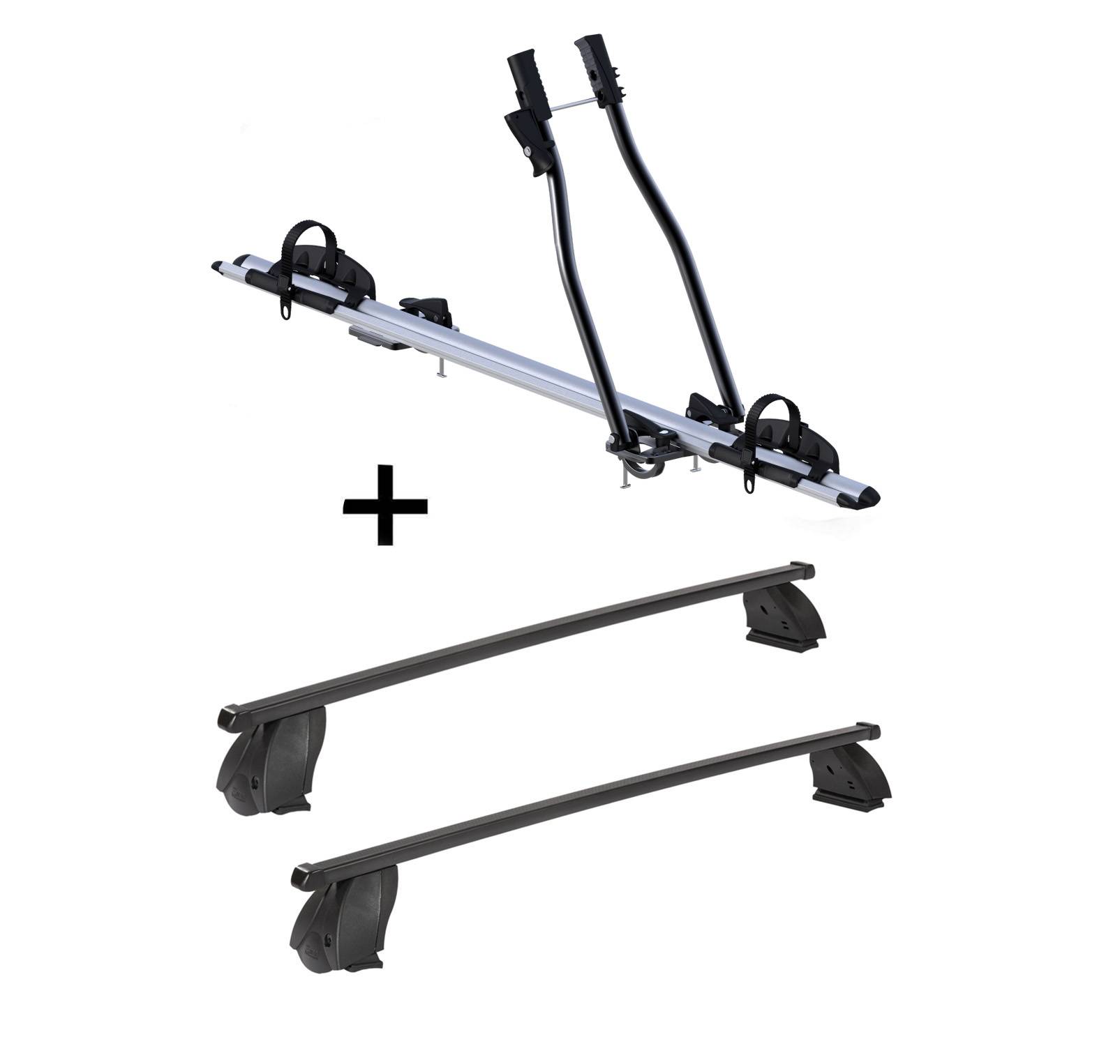 Fahrradträger SAGITTAR + Dachträger K1 MEDIUM kompatibel mit für Fiat Multipla II (5Türer) ab 04