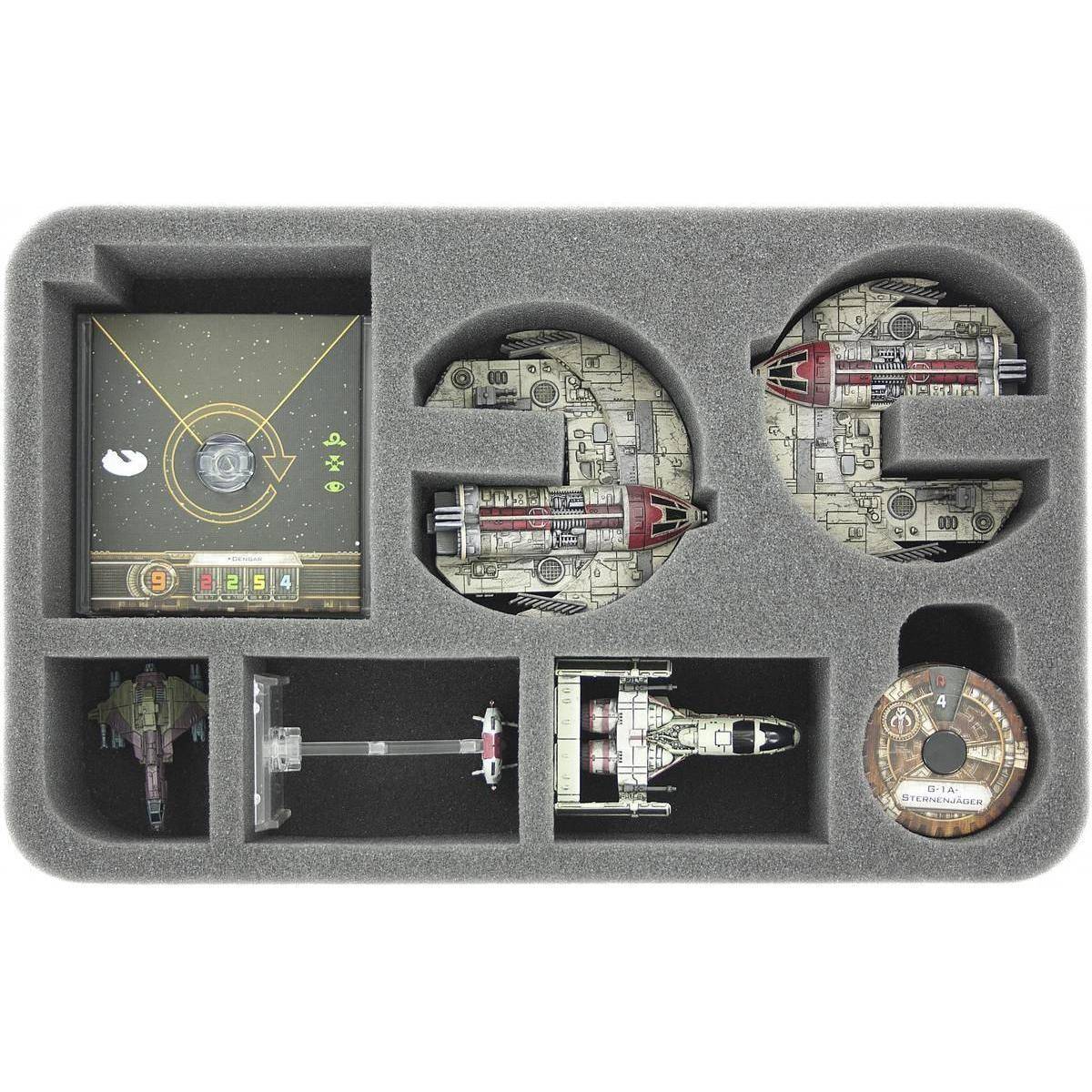 HSEH050BO - Schaumstoffeinlage für Star Wars X-WING 2 x Vollstrecker Eins, Raumschiffe und Zubehör