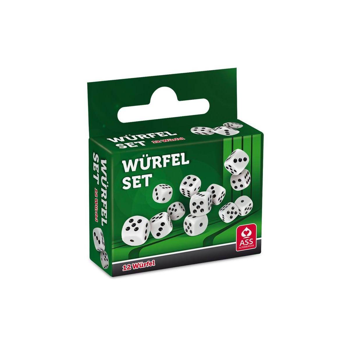 22574020 - 12 Augenwürfel in Faltschachtel mit Hangtab, ab 6 Jahren