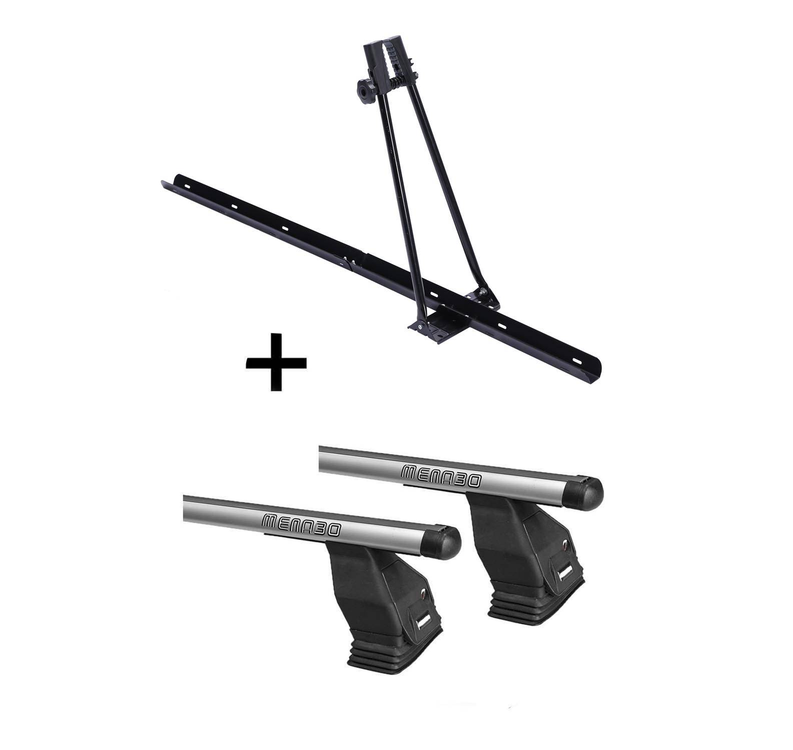Fahrradträger ORION + Dachträger Menabo Tema kompatibel mit für Peugeot 308 (Steilheck 5 Türer) 2007-2012