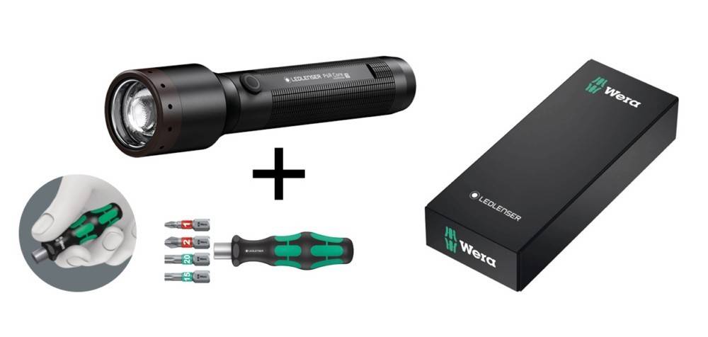 LED LENSER® Aktionsartikel/Bundle P6RCoreWERAScrewdr