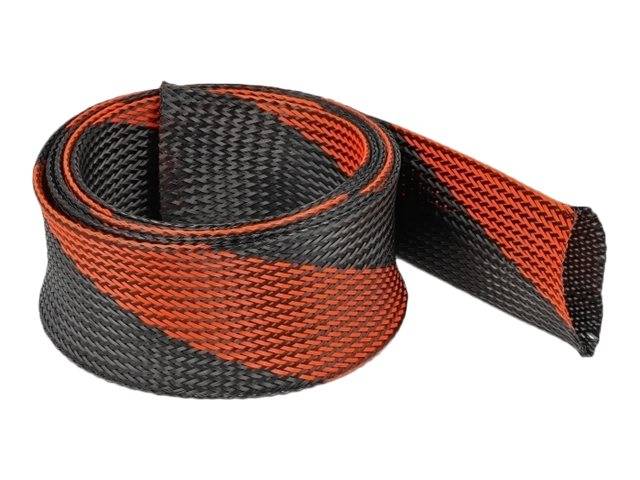 Delock - Geflechtschlauch - dehnbar - 2 m - Schwarz