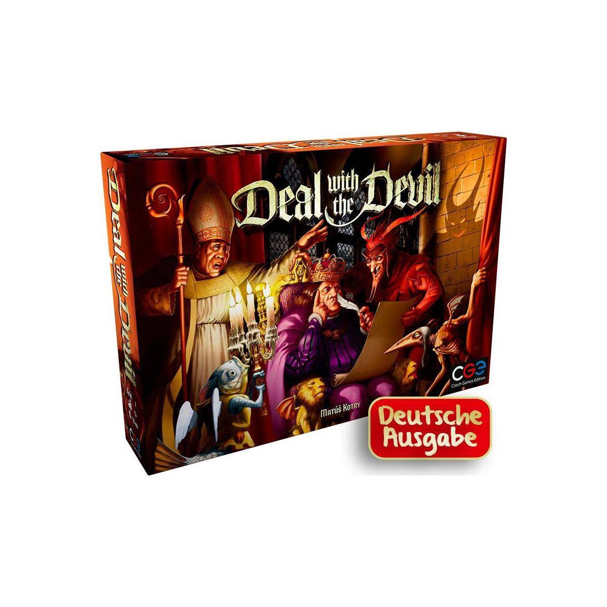 Deal with the Devil, Brettspiel, für 4 Spieler, ab 14 Jahren (DE-Ausgabe)