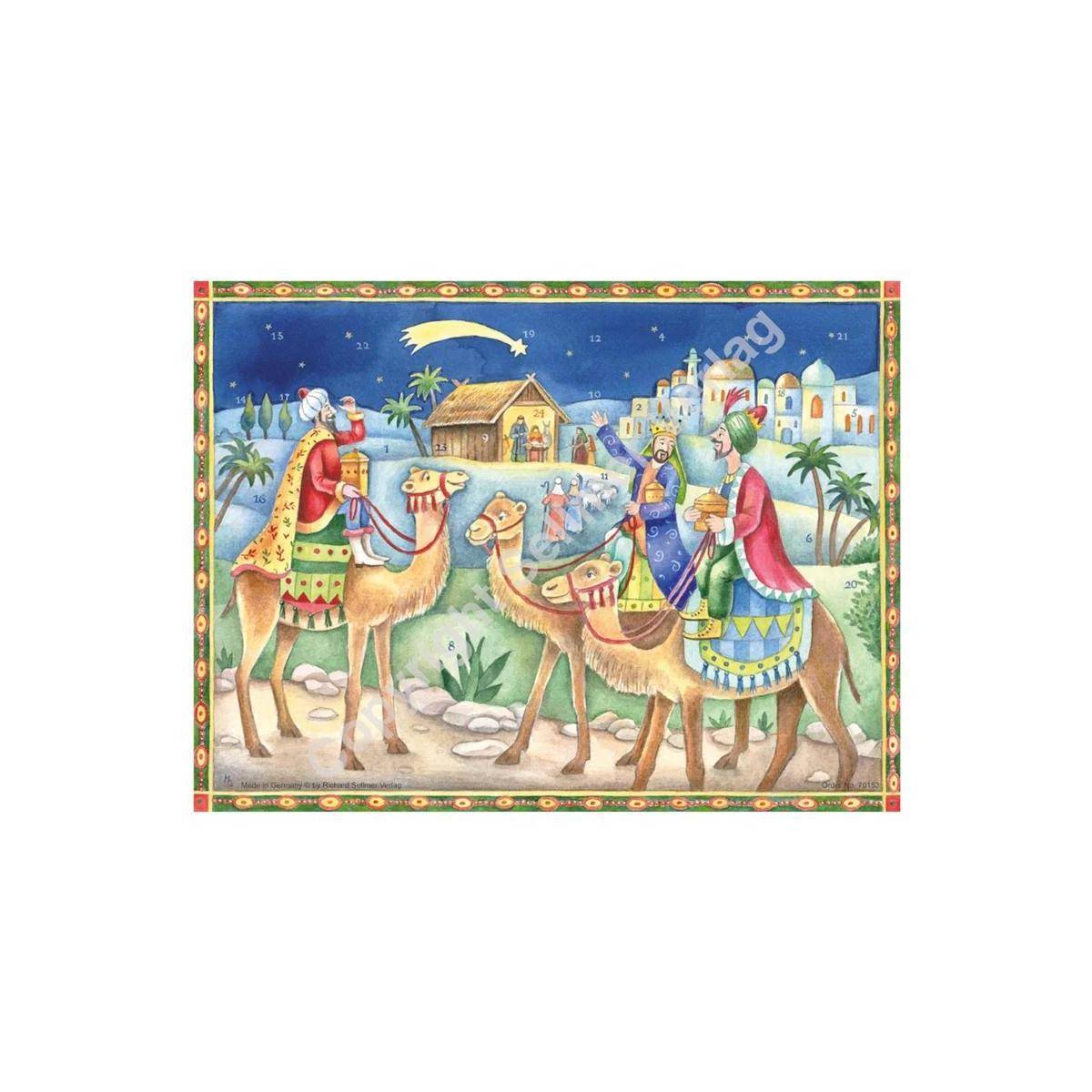 Adventskalender Großformat - Heilige Drei Könige bringen Gaben