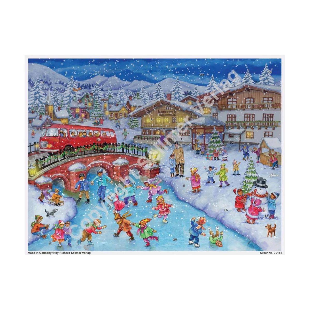 Adventskalender Großformat - Spiel und Spaß im Schnee