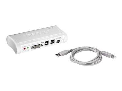 TRENDnet KVM 2-Port DVI USB Switch mit Audio Kit Signalsteuerung KVM KVM Switches