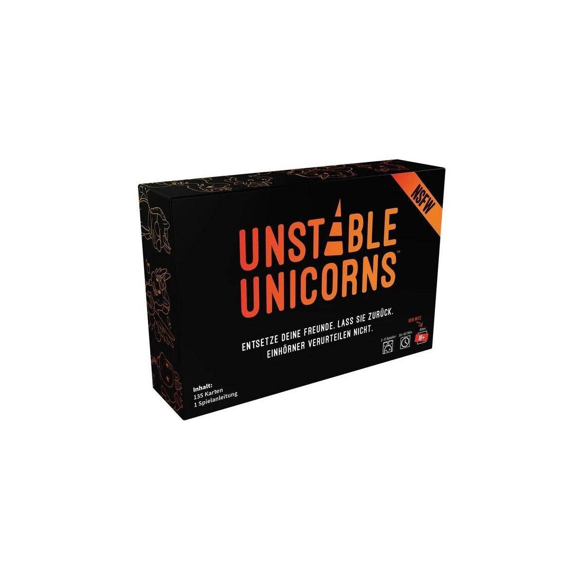 Unstable Unicorns NSFW, Kartenspiel, für 2-8 Spieler, ab 18 Jahren (DE-Ausgabe)