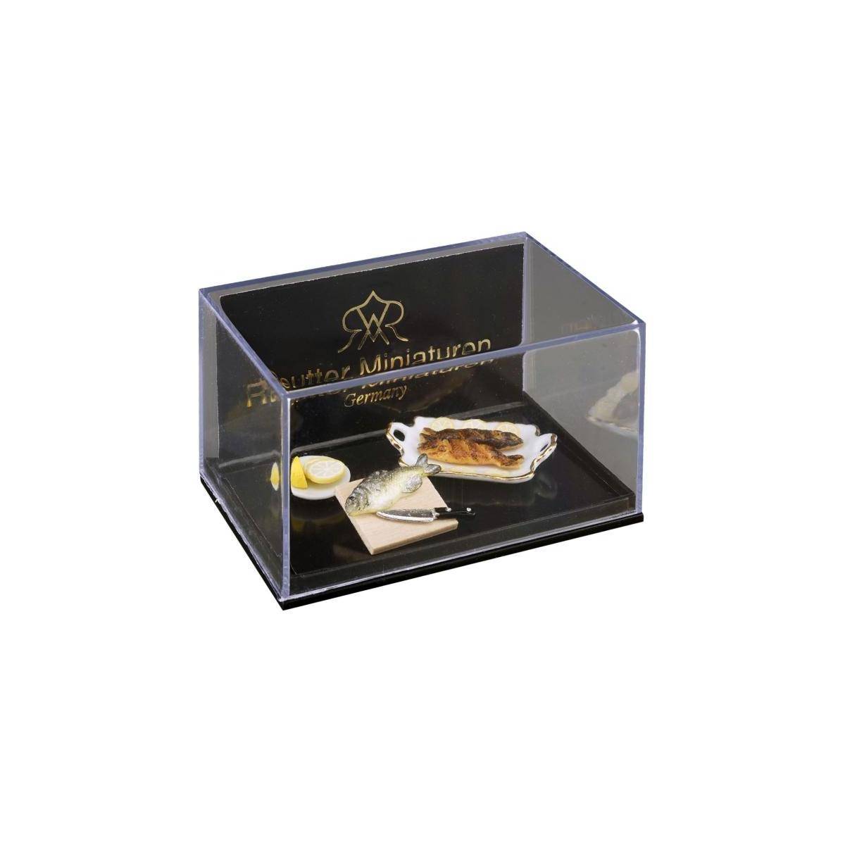 001.485/6 - Miniatur, gegrillter Fisch mit Zitrone