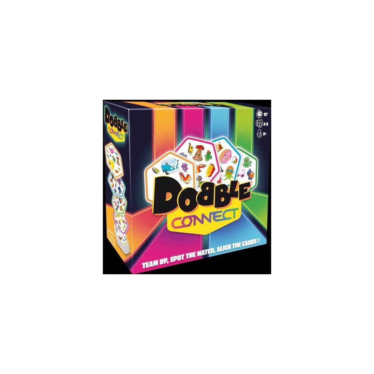 Dobble Connect, Kartenspiel, für 2-8 Spieler, ab 8 Jahren (DE-Ausgabe)