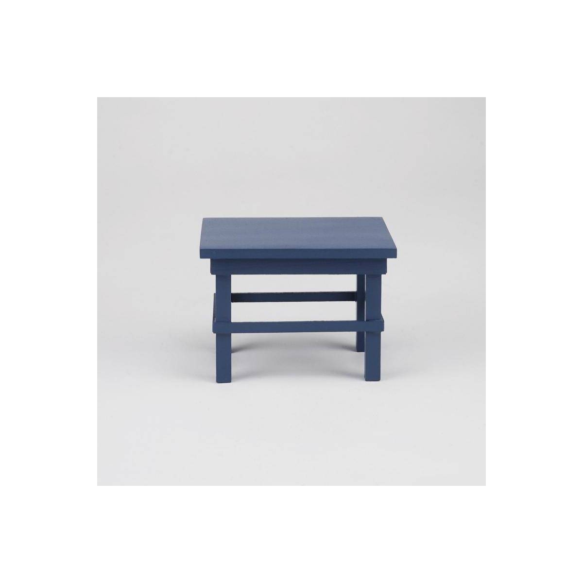 001.553/9 - Miniatur, kleiner blauer Küchentisch, leer