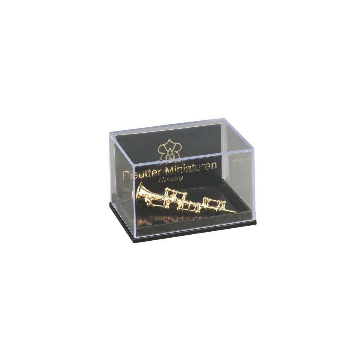 001.728/3 - Miniatur, goldene Klarinette aus Metall