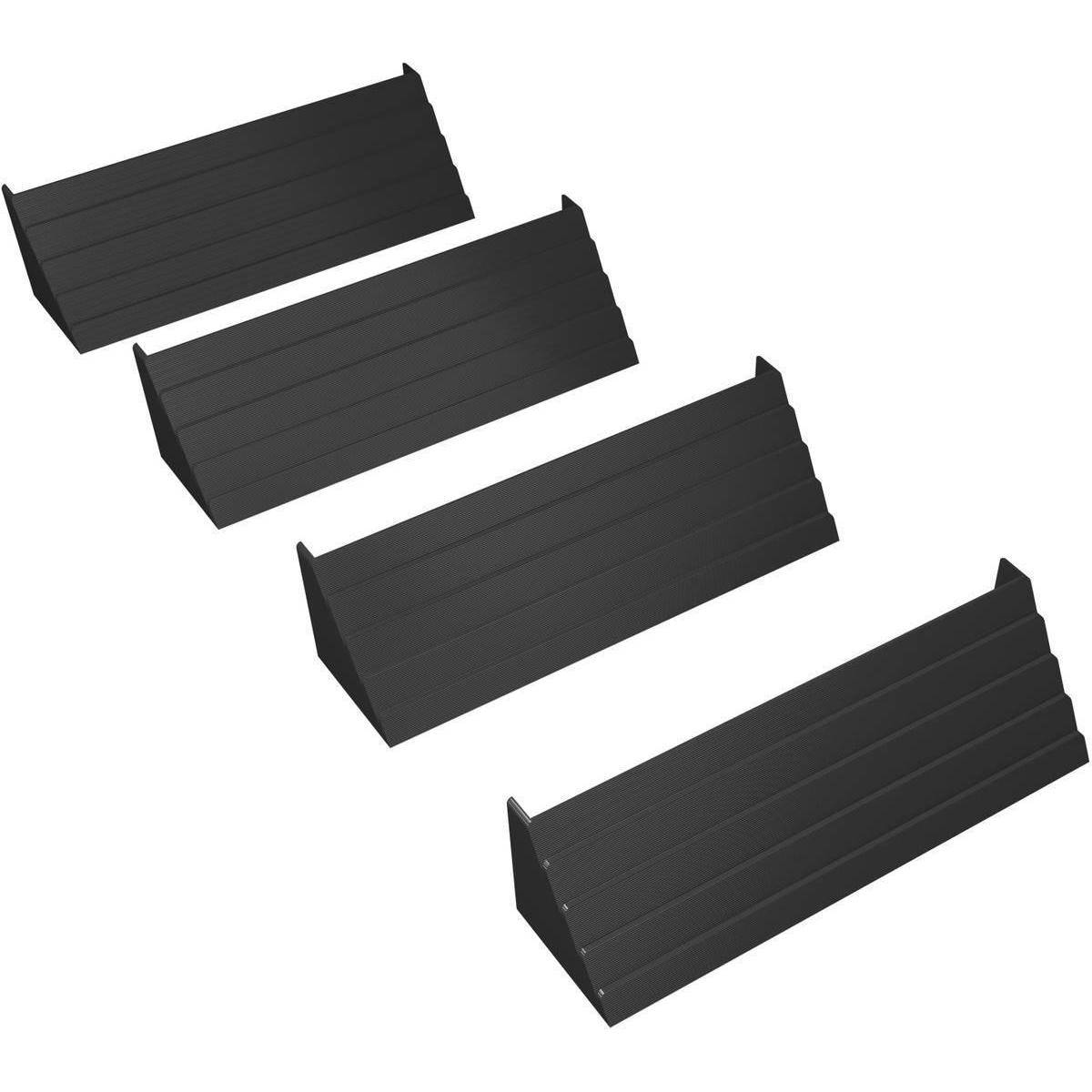 3D36SET - 4er Pack Kartenständer für Spielkarten - 4 Reihen gestuft