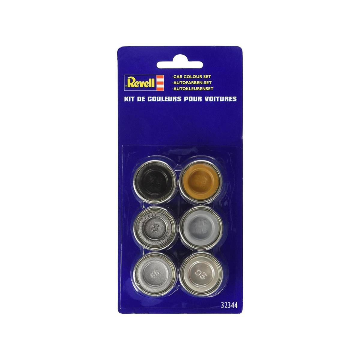 Revell Modellbau-Farbe auf Kunstharzbasis,Autofarben-Set (6x14ml Email Farben)