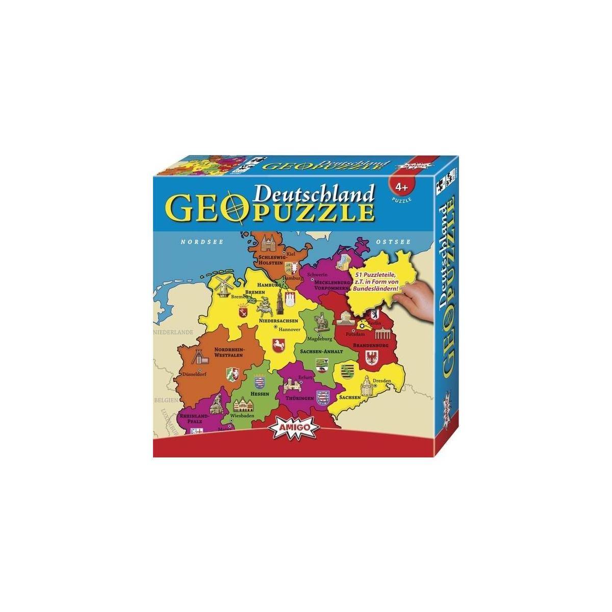 00382 - GeoPuzzle - Deutschland, 51 Teile, ab 4 Jahren (DE-Ausgabe)