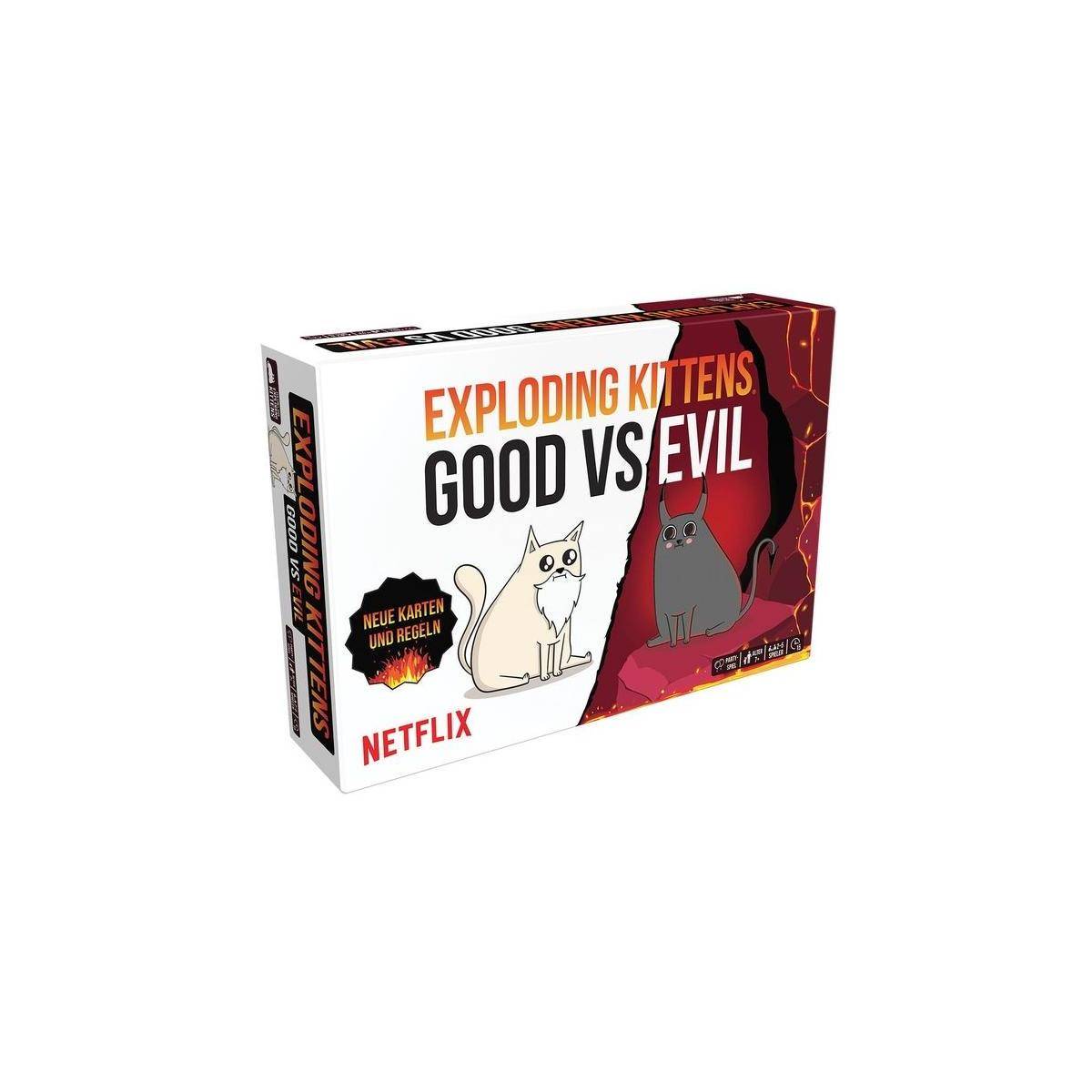 EXKD0027 - Exploding Kittens: Good vs. Evil, für 2-5 Spieler, ab 7 Jahren (DE-Ausgabe)