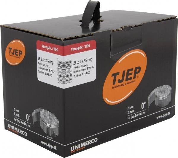 Coilnägel ZE 2,1x35mm Ring feuerverzinkt 0° Tjep ZE65 ZE75 Coilnagler Paslode Duo Fast CPN65 2,6M