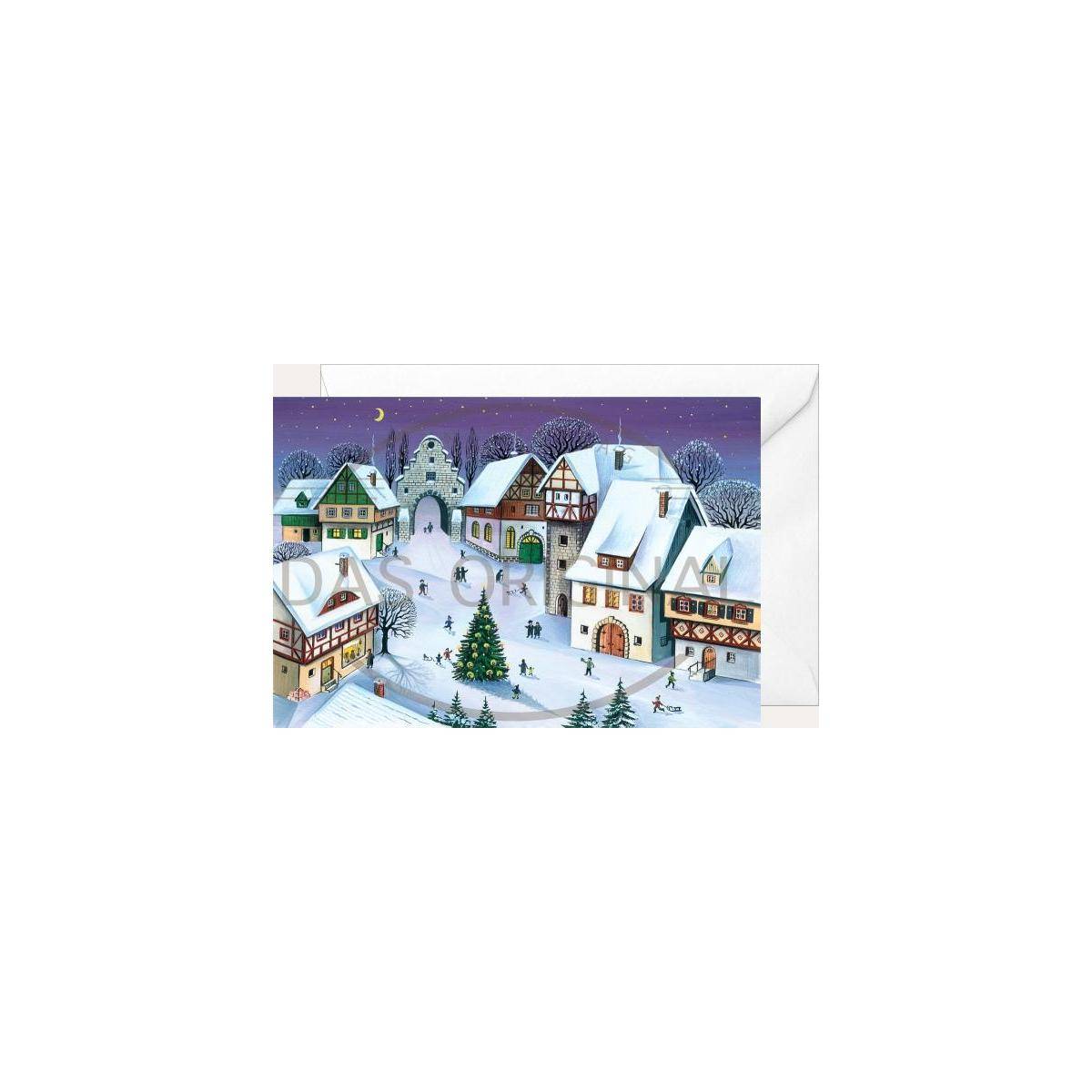 2987 - Weihnachtsklappkarte Weihnachtsabend