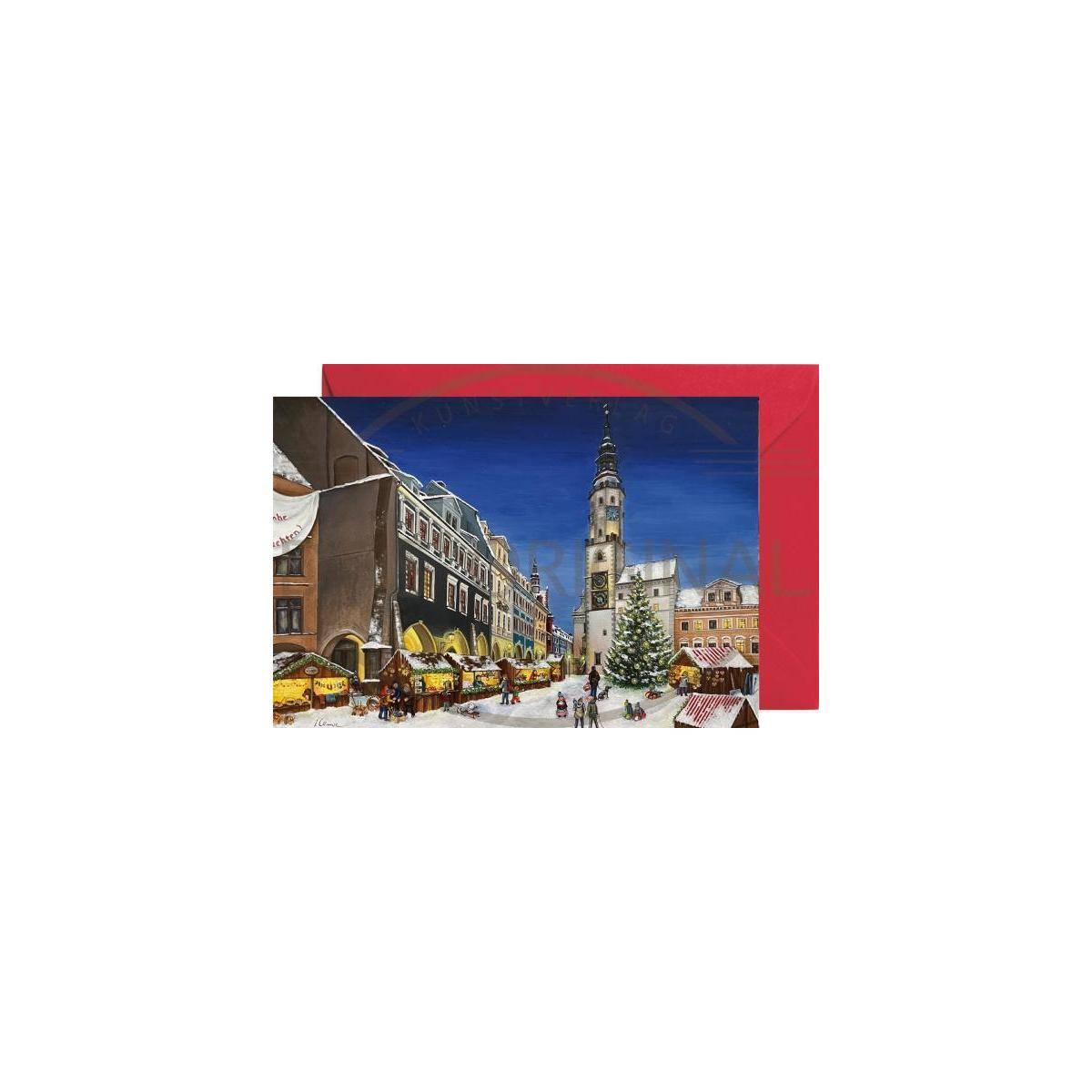 2977 - Miniadventskalender mit Umschlag - Weihnachten in Görlitz