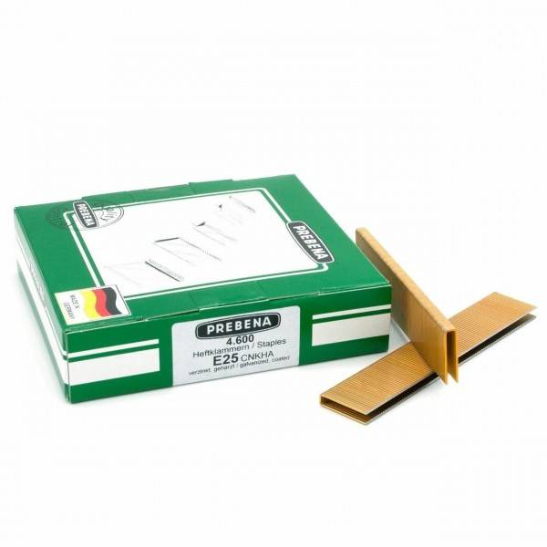 Prebena E Klammern 25mm verzinkt BeA Paslode Schneider Würth 90 Senco L KL-12 4,6M