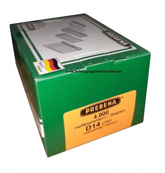 Prebena Klammern D 14mm rostfrei Polsterklammer 1GP-D16 Tjep PG-50 BeA 95 4M KL-10