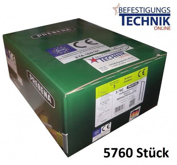 Prebena Klammern WD-44CRF 44mm rostfrei 4C-WD75 Makita AT2550A Haubold BK 2544 PN 2550 KL-54 5,76M P