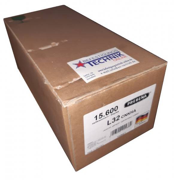 Prebena Klammern L 32mm CNK verzinkt 4C-L50 G5562 Bostitch S5 Senco N Würth 155 BEA KL-26 15,6M