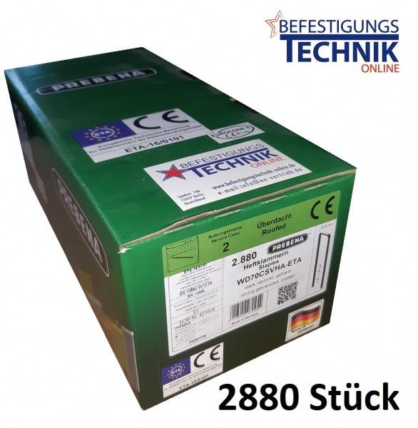 Prebena Klammern WD-70CSV 70mm verzinkt 4C-WD75 Haubold BK 2570 PN 2575 KL-54 2,88M P