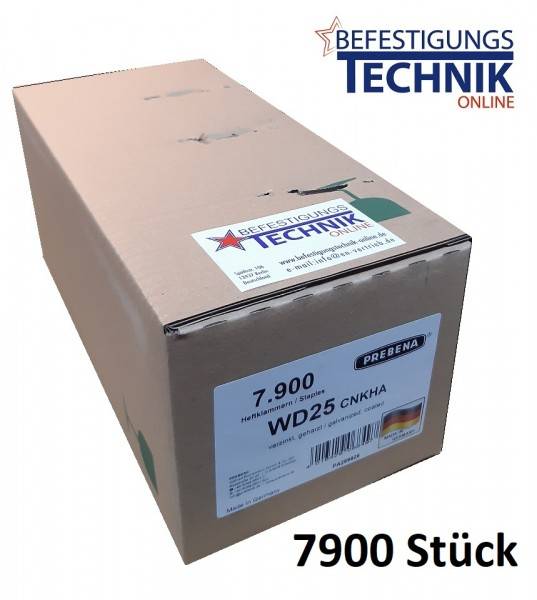 Prebena Klammern WD-25CNK 25mm verzinkt 4C-WD75 Makita AT2550A Haubold BK 2525 PN 2550 KL-54 7,9M P