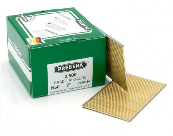 Stauchkopfnägel 50mm verzinkt Nägel Prebena N Paslode F16 Makita DBN600Z Haubold SKN16 BR-04 2,5M P
