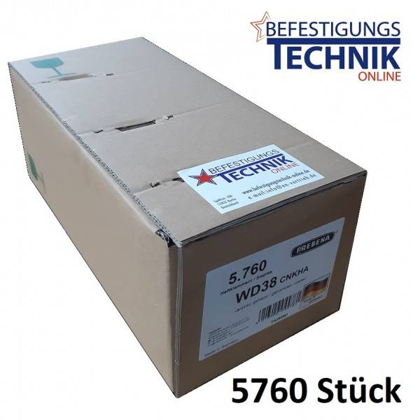 Prebena Klammern WD-38CNK 38mm verzinkt 4C-WD75 Makita AT2550A Haubold BK 2538 PN 2550 KL-54 5,76M P