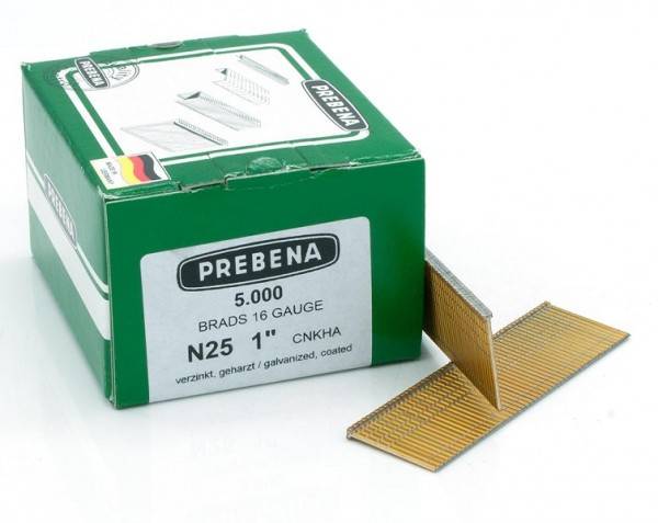 Stauchkopfnägel 25mm verzinkt Nägel Prebena N Paslode F16 Makita DBN600Z Haubold SKN16 BR-04 5,0M P