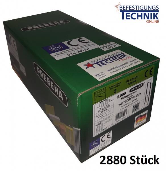 Prebena Klammern WD-75CSV 75mm verzinkt 4C-WD75 Haubold BK 2575 PN 2575 KL-54 2,88M P