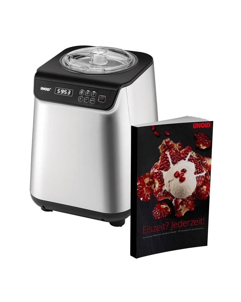 Unold Eismaschine Uno Inkl. Eisbuch mit Kompressor, Volumen für ca. 1,2 Liter Eiscreme