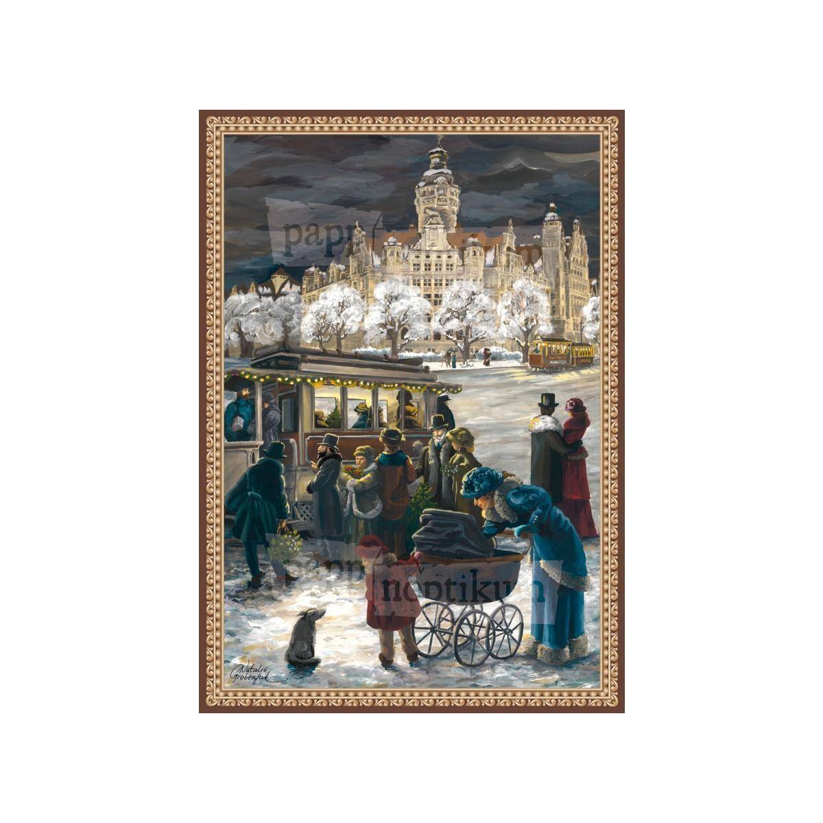 1005 - Leipzig - Altes Rathaus Markttreiben (Mini-Adventskalender)