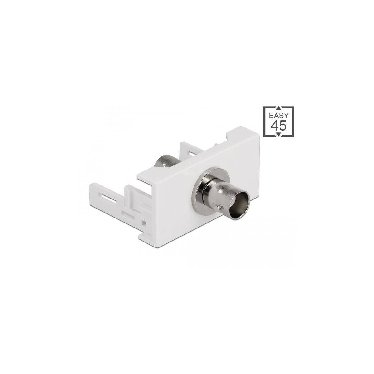 Delock Easy 45 - Einrastmodul - BNC - 1 Modul - weiß - RAL 9003