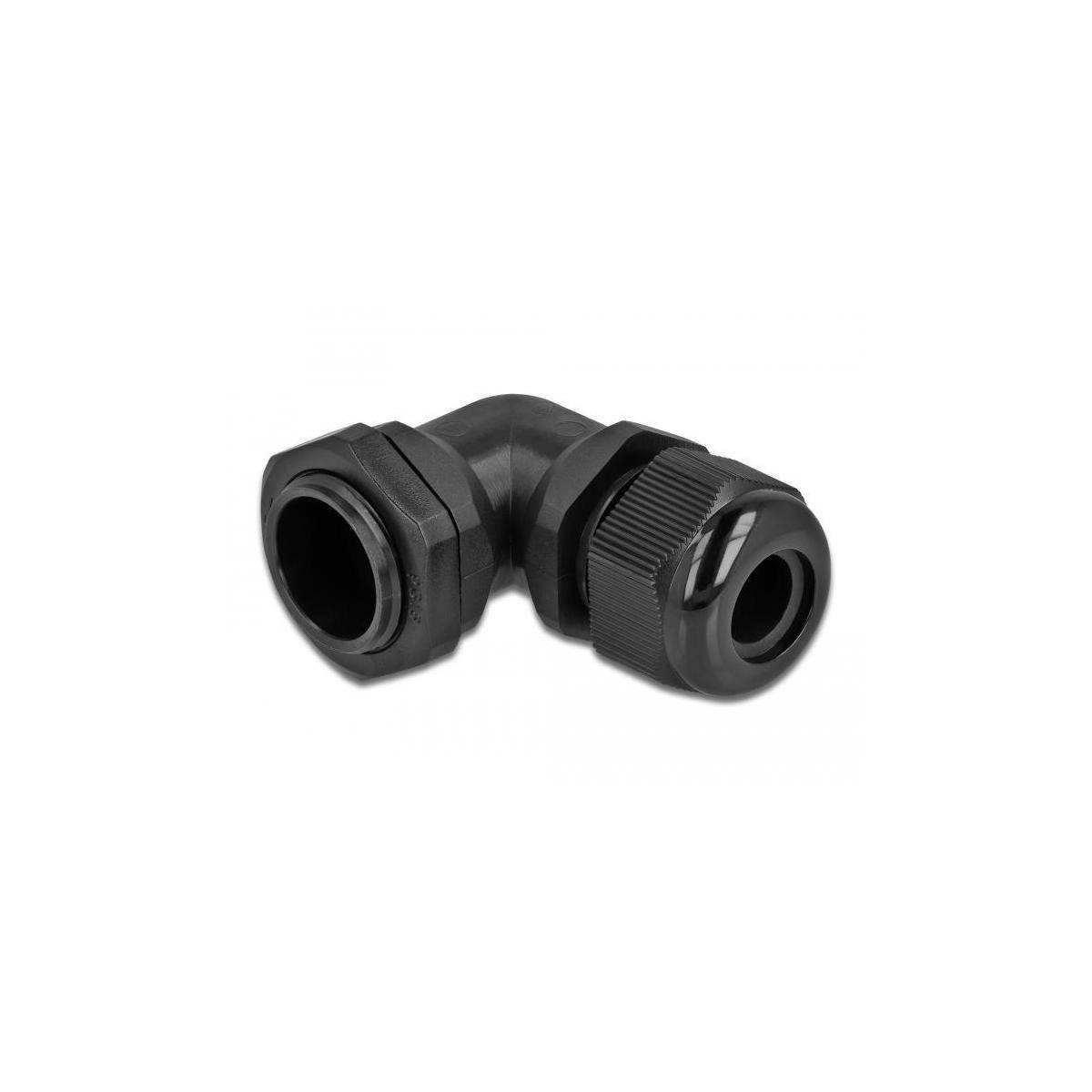 Delock Kabelverschraubung - Schwarz, RAL 9005 - IP68 - max 14 mm - schwarz