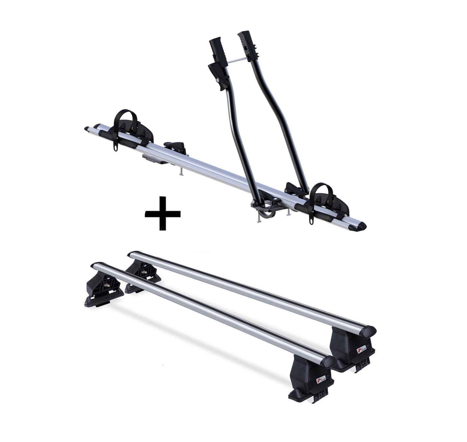 Fahrradträger SAGITTAR + Dachträger Menabo Tema kompatibel mit für VW Passat B8 (Limousine 4 Türer) ab 2014