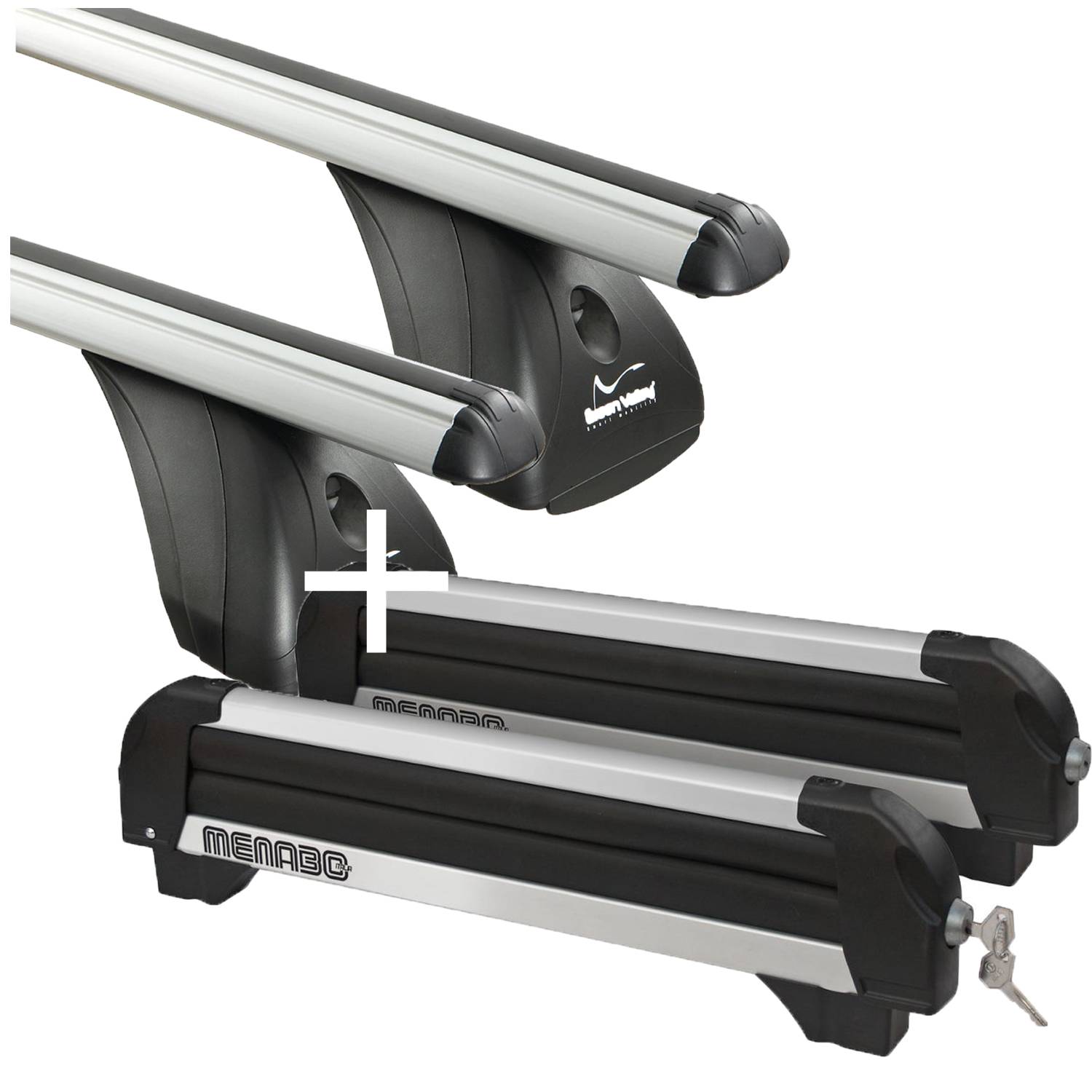 Skiträger ICEBERG 4 Paar Ski + Dachträger VDP kompatibel mit für Opel Calibra 3 Türer 1990-1997