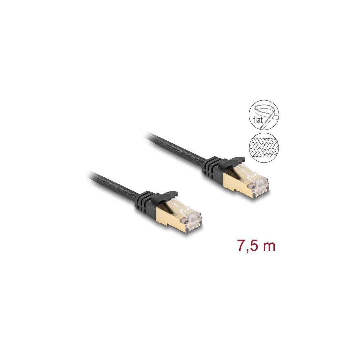 Delock Patch-Kabel - RJ-45 (M) zu RJ-45 (M) - 7.5 m - S/FTP - CAT 6a - ohne Hake