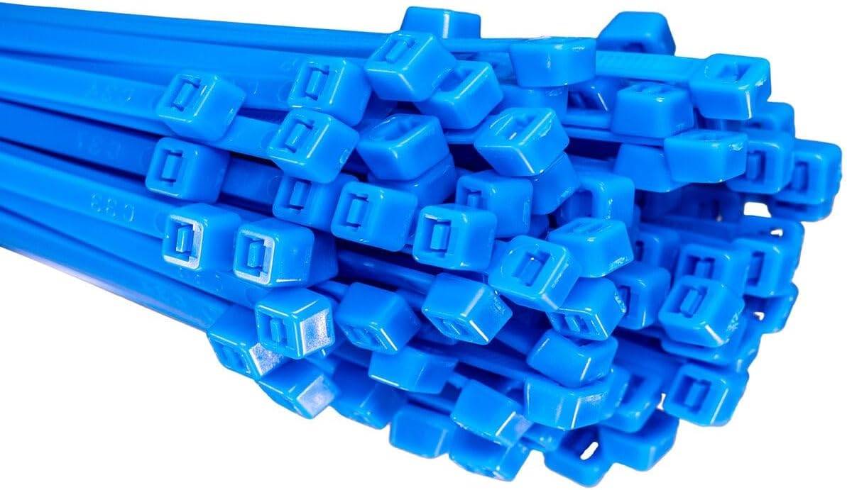 Kabelbinder 100 Stück blau UV beständig Universalbinder 7,6 x 370 mm