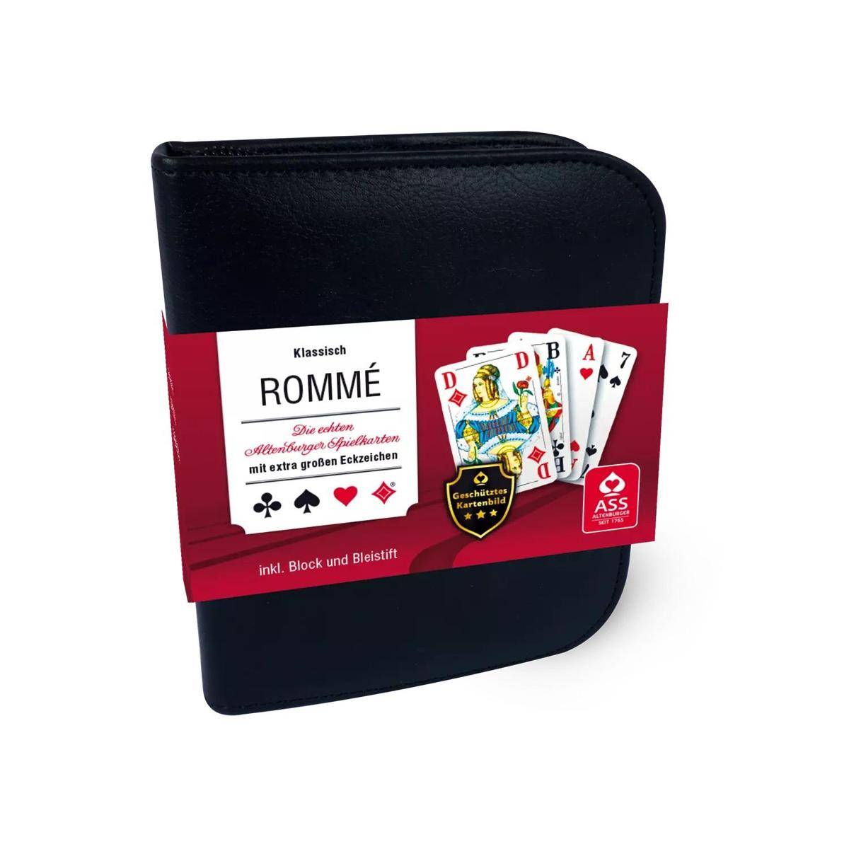 Senioren Rommé im Kunstlederetui