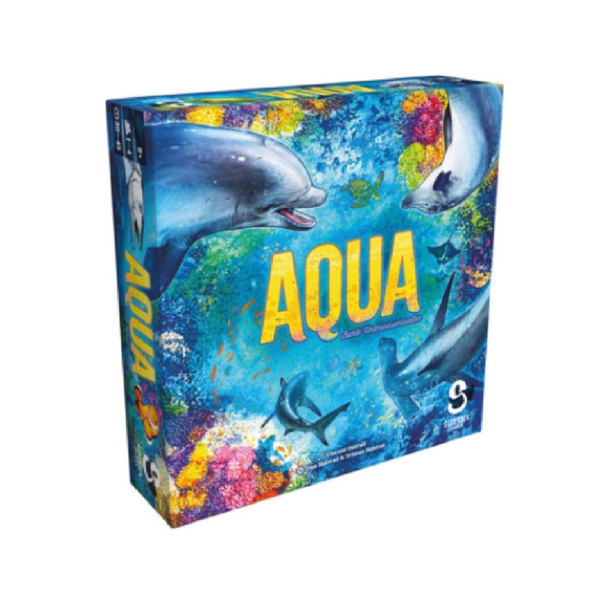 SIDD0001 - Aqua: Bunte Unterwasserwelten, Brettspiel, für 1-4 Personen, ab 8 Jahren (DE-Aus