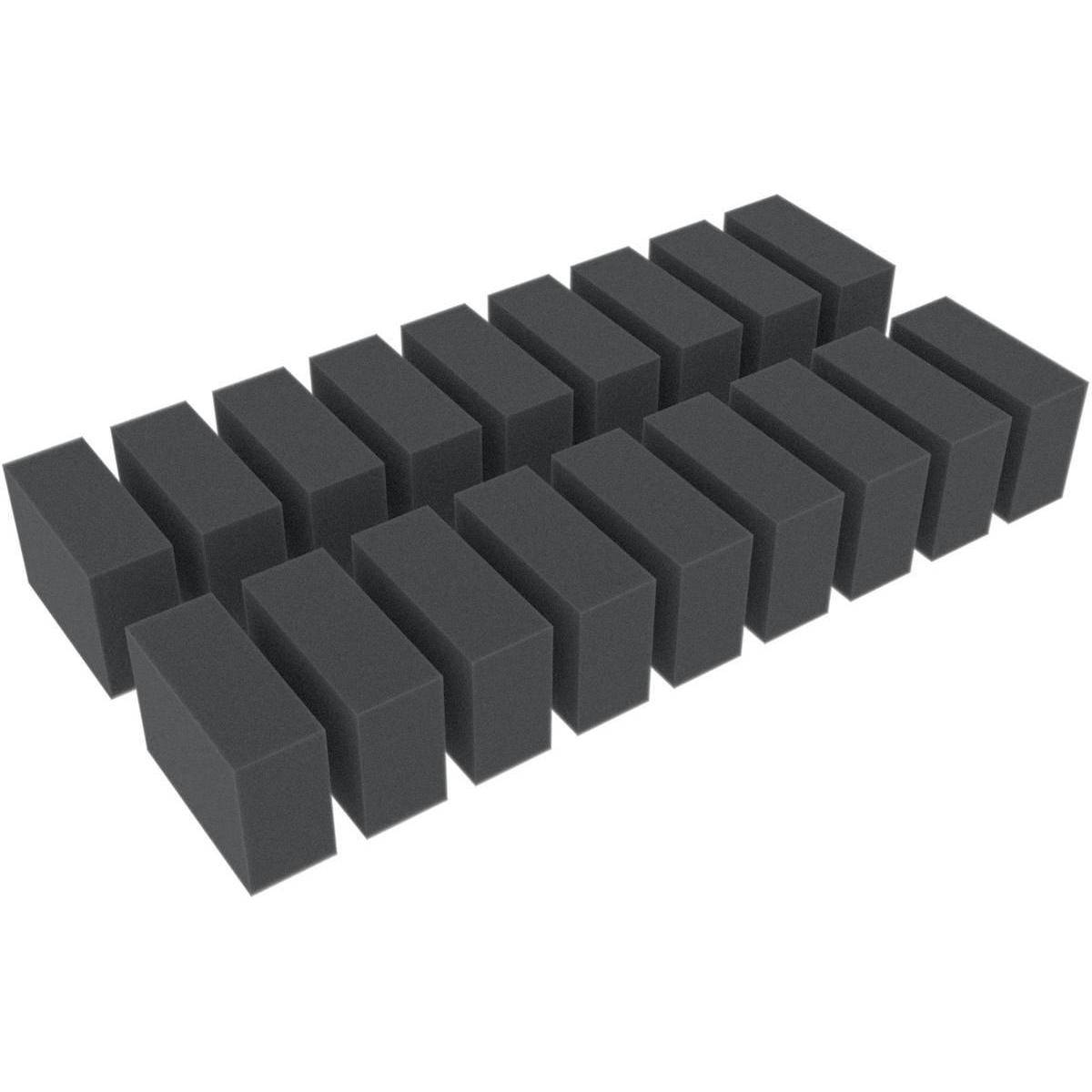 HS040A002 - 18 Distanzstücke / Schaumstoffquader / Schaumstoffblöcke 55 mm x 40 mm x 20 mm
