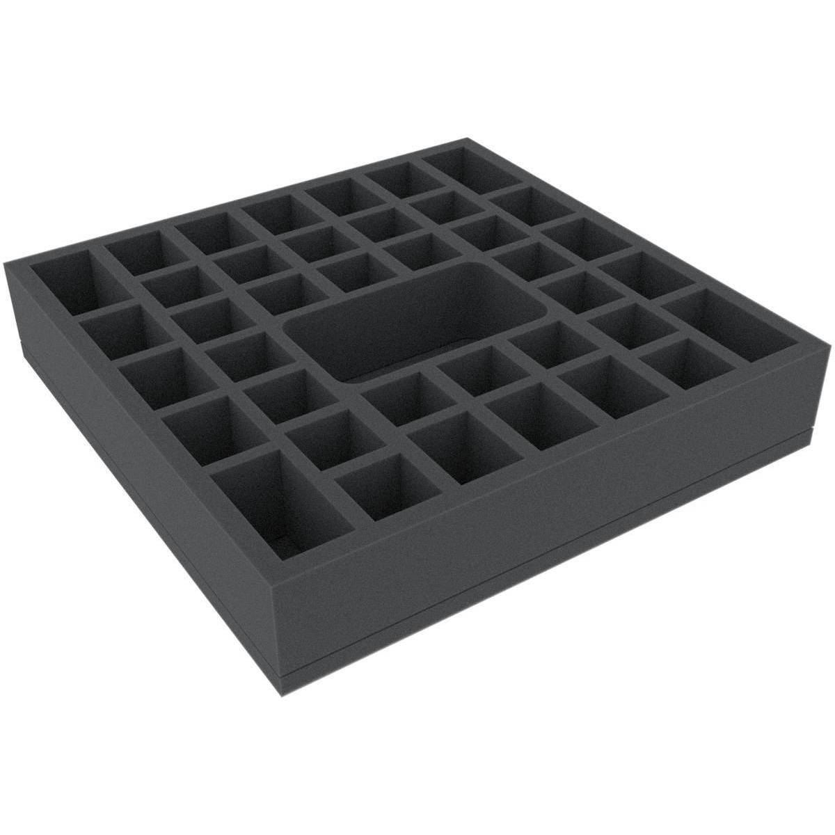 AFMFID055BO - 285 mm x 285 mm x 55 mm Schaumstoffeinlage für Brettspiele