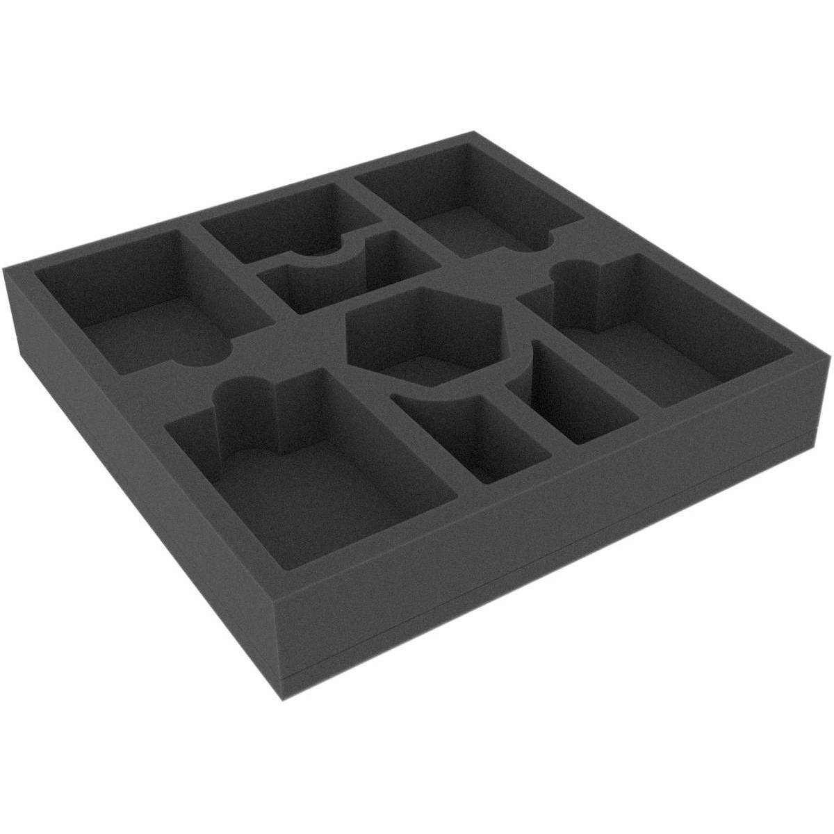 ASMEPH045BO - 247 mm x 247 mm x 45 mm Schaumstoffeinlage für Brettspiele - 9 Fächer