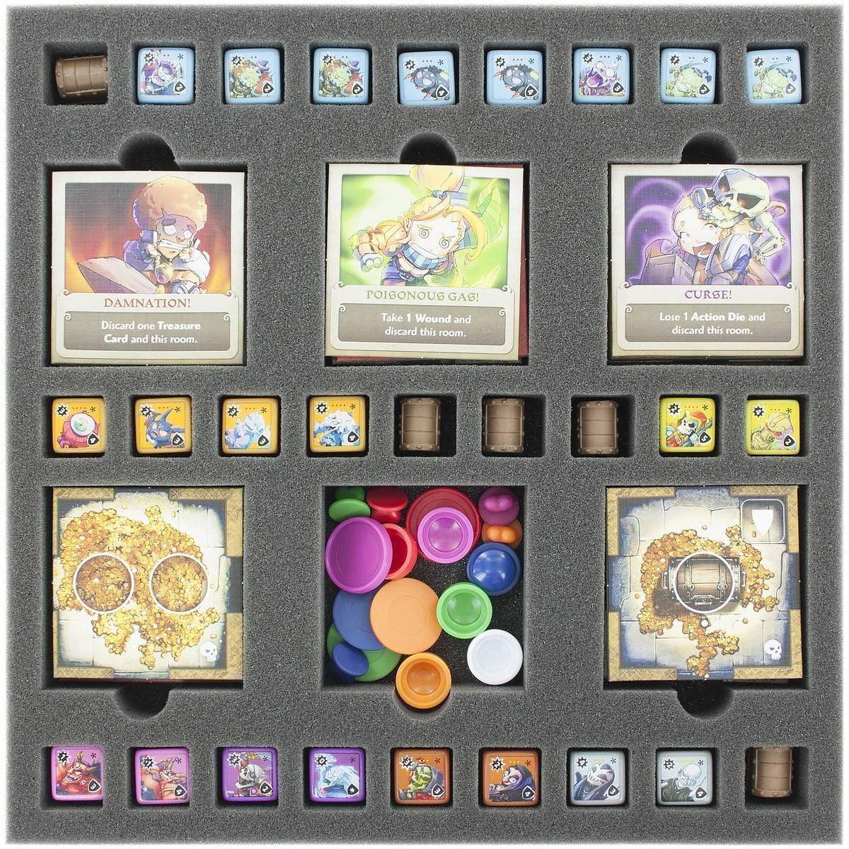 AGHS035BO - 35 mm Schaumstoffeinlage mit 33 Fächern für Masmorra: Dungeons of Arcadia