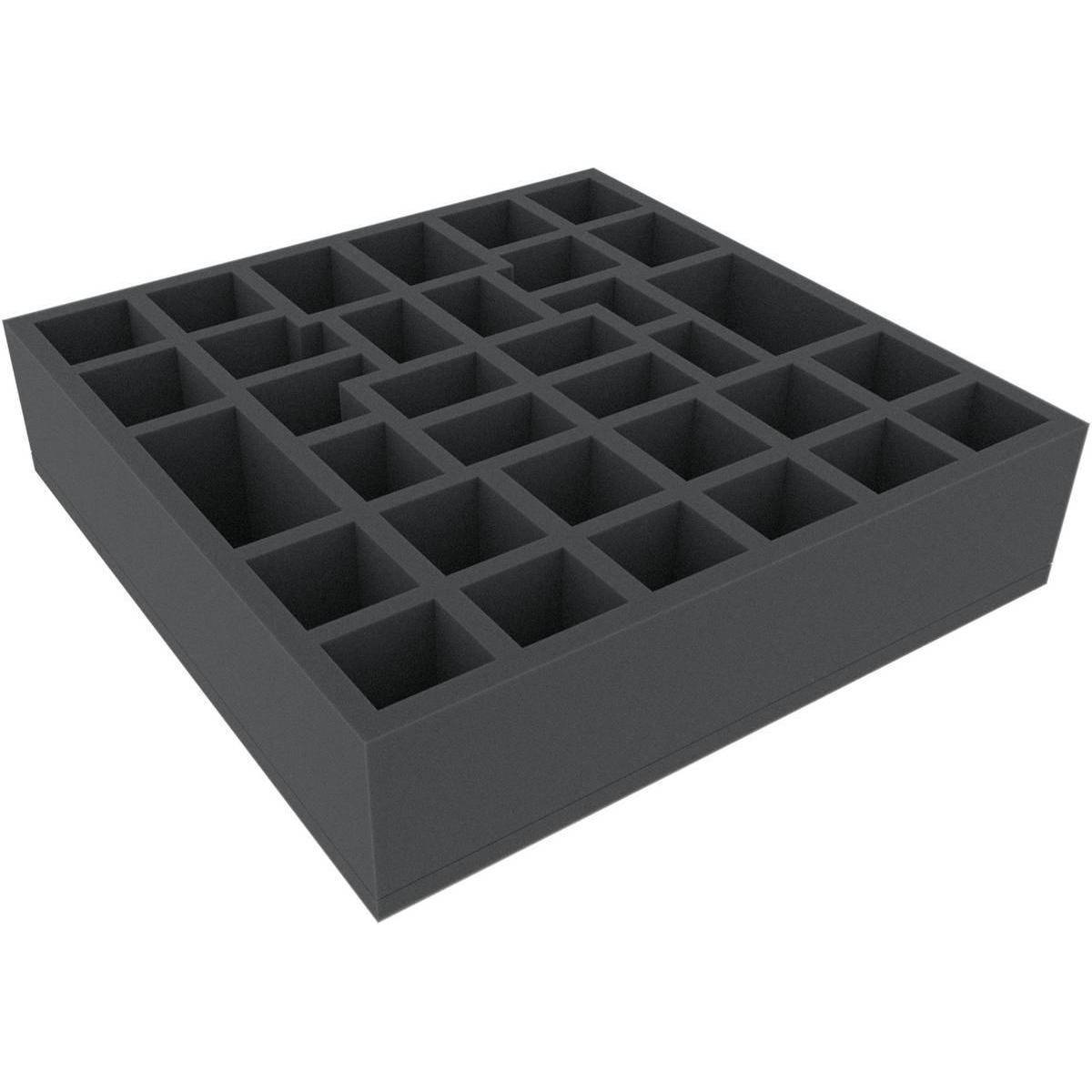 BXMEWN075BO - 312 mm x 312 mm x 75 mm Schaumstoffeinlage für Brettspiele - 34 Fächer