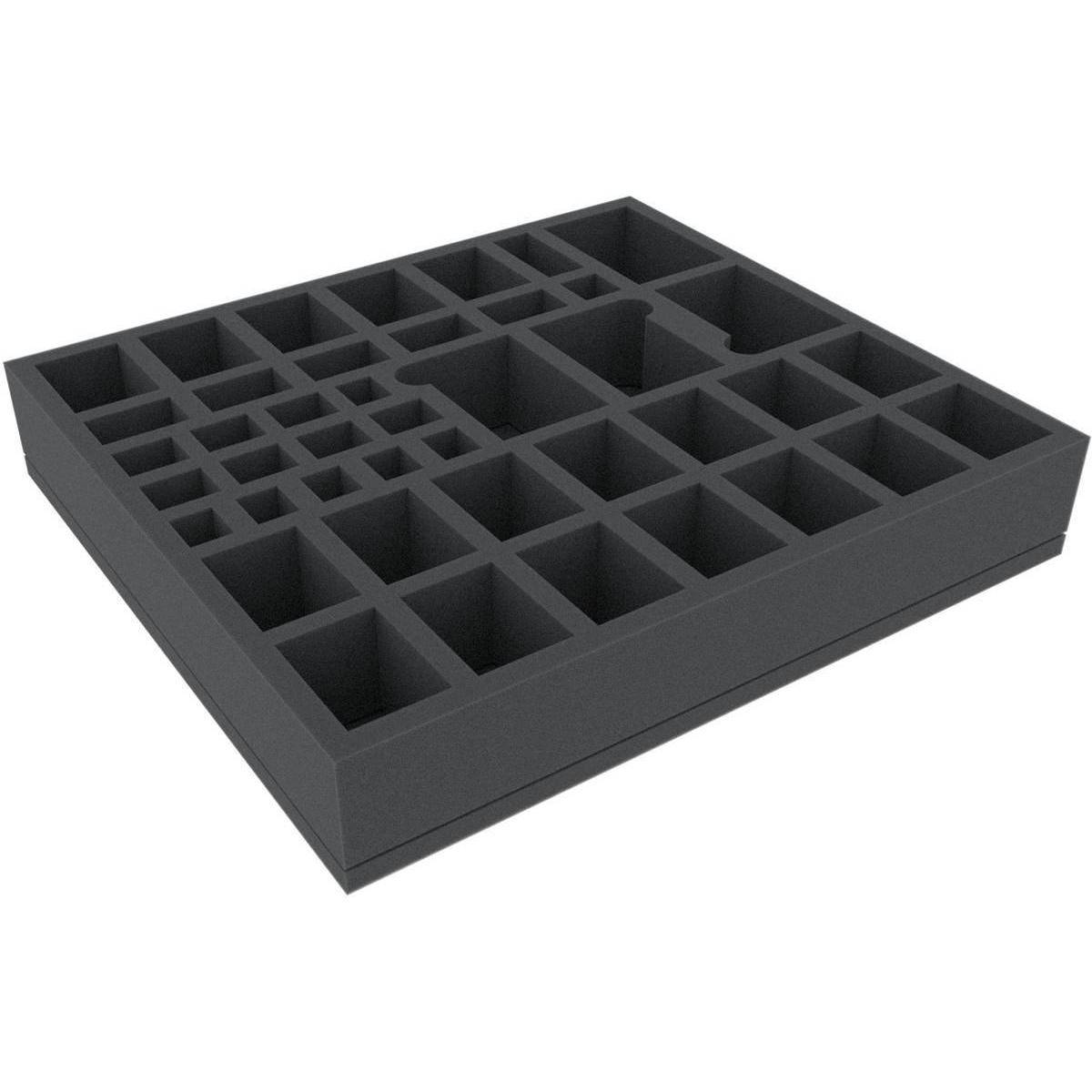DGMENN055BO - 335 mm x 300 mm x 55 mm Schaumstoffeinlage für Brettspiele - 43 Fächer