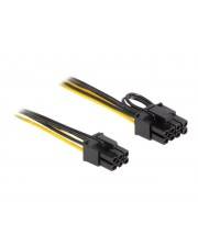 Delock Stromkabel - 6-poliges PCIe Power (M) - zu 8-poliger PCIe Power (M) - 50